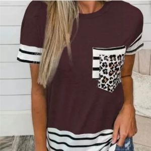 Maroon pocket tee, size medium